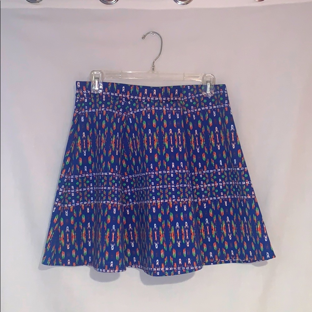 Blue pattern skirt